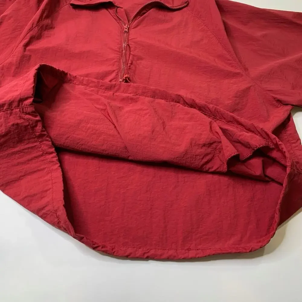 Primitive Skateboarding Jacket Mens Large Rich Red Half Zip Windbreaker Pullover